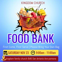 Blue Joyful Food Bank Instagram Post template