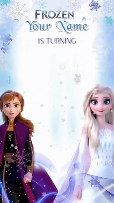 Blue Joyful Frozen Animation Event Flyer Temp Digital Display (9:16) template