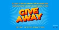 Blue Joyful Giveaway Competition Annoucment Facebook Shared Image template