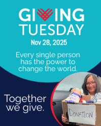 Blue Joyful Giving Tuesday Flyer Instagram Portrait template