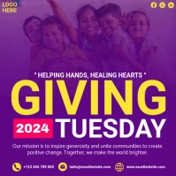 Blue Joyful Giving Tuesday Instagram Post template