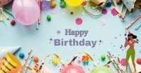 Blue Joyful H Facebook Event Cover template