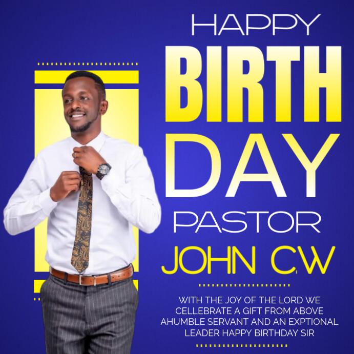 Blue Joyful Happy Birthday Instagram Post Template | PosterMyWall