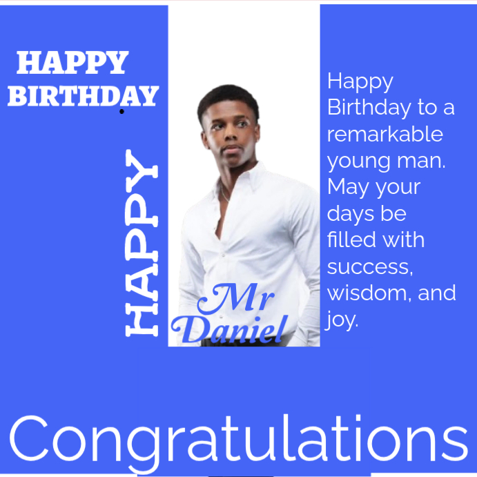 Plantilla de Blue Joyful Happy Birthday Instagram Post | PosterMyWall