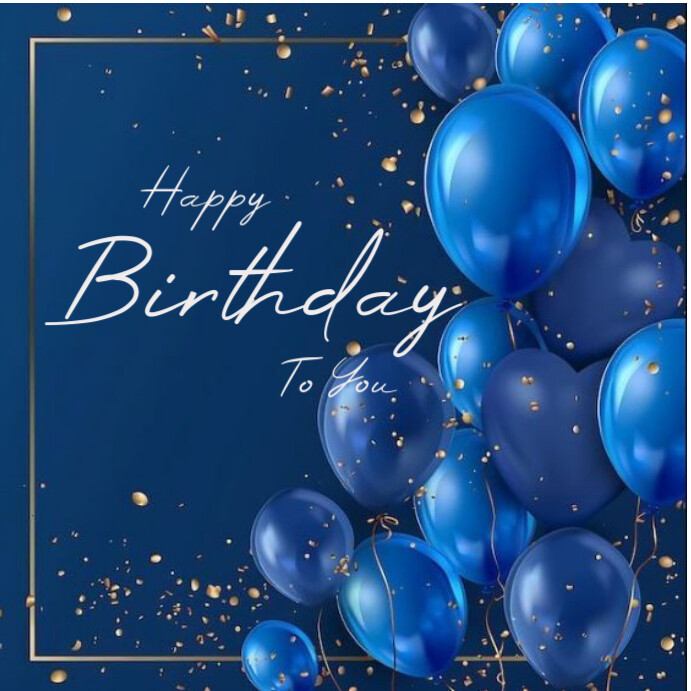 Plantilla de Blue Joyful Happy Birthday Instagram Post | PosterMyWall