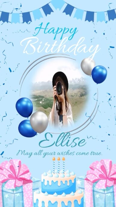 Plantilla de Blue Joyful Happy Birthday Instagram Story | PosterMyWall