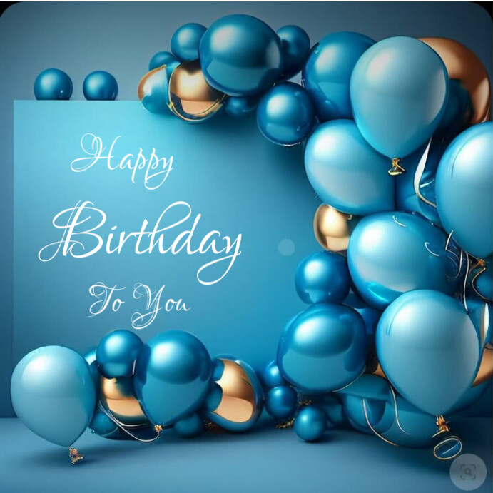 Plantilla de Blue Joyful Happy Birthday Template Instagram Post ...