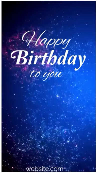 Blue Joyful Happy Birthday To You Instagram Reel Template | PosterMyWall