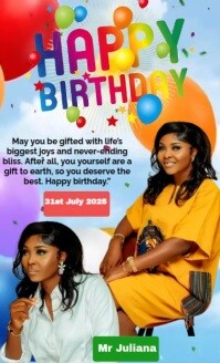 Blue Joyful Happy Birthday Us Legal template