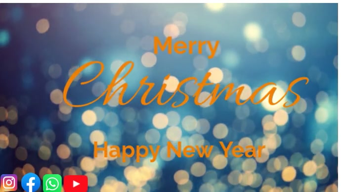 Blue Joyful Happy New Year Youtube Thumbnail Template | PosterMyWall