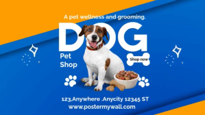 Blue Pet Shop Promotion Digitalt display Template