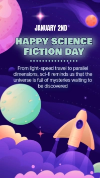Happy Science Fiction Day Free Template Instagram Story
