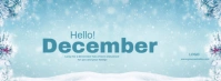 Blue Joyful Hello December Full With Love Facebook Cover Photo template