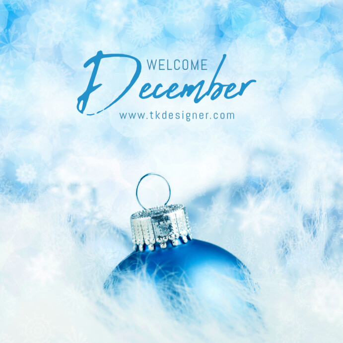 Copy of Blue Joyful Hello December Instagram Post | PosterMyWall