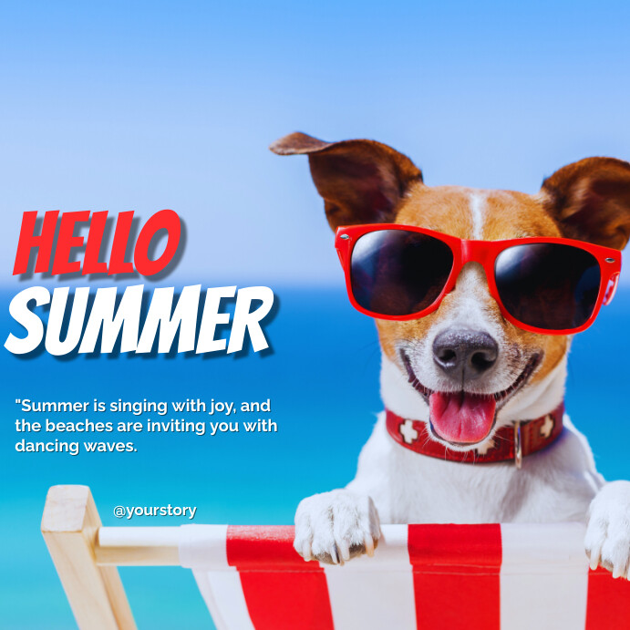 Copy of Blue Joyful Hello Summer Instagram Post | PosterMyWall