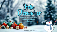 Blue Joyful Hello Welcome December Blog Header template