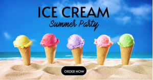 Blue Blue Joyful  Ice Cream Facebook Shared Image Facebook Shared Image Template