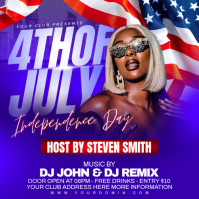 Blue Joyful Independence Day Celebration Instagram Post template
