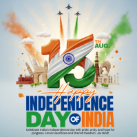 Blauw India Independence Day Pos Instagram Template