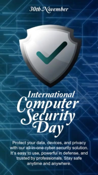 Blu Computer Security Day Instagram Story Template