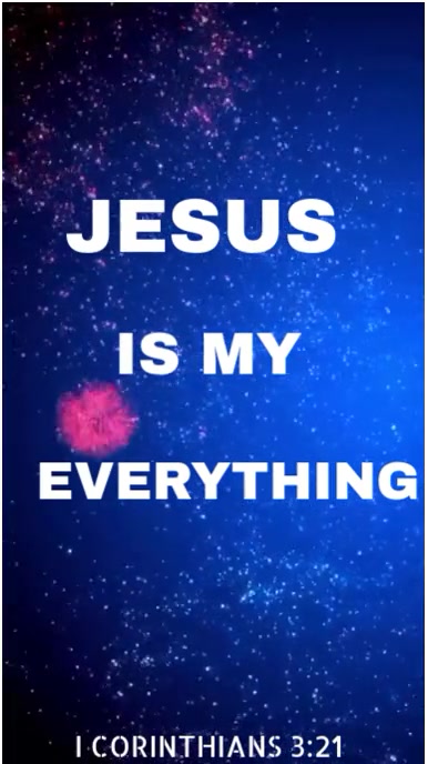 Blue Joyful Jesus Is My Everything Instagram Reel template