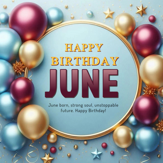 June Birthday Celebration Template | PosterMyWall