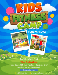 Azul Kids Fitness Camp Flyer Template