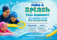 Azul Kids Swimming Lessons 明信片 Template
