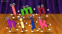 Blue Joyful Learn The Alphabets In Song Digital Display (16:9) template