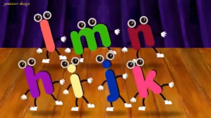 Blue Joyful Learn The Alphabets In Song Digital Display (16:9) template