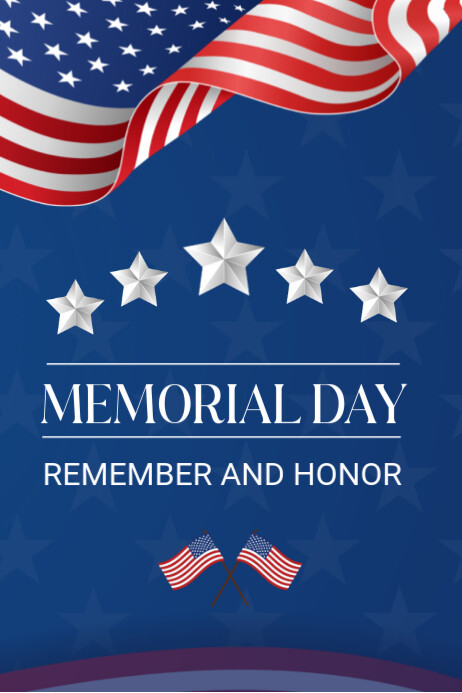 Copy of Blue Joyful Memorial Day Poster | PosterMyWall