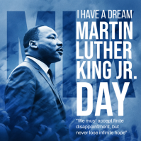Blue Joyful Mlk Day Instagram Post Instagram-bericht template