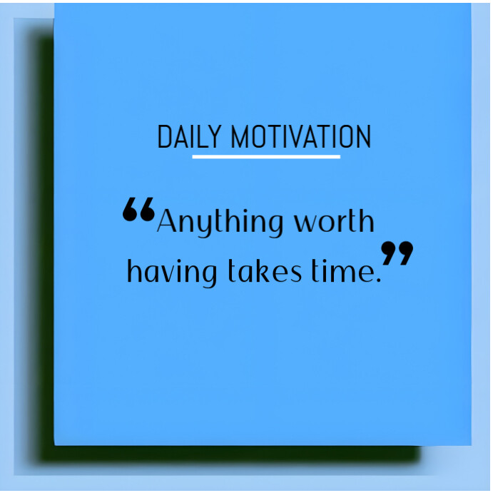 Blue Joyful Motivational Message Poster Instagram Post template