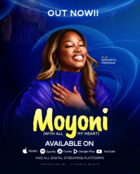 Blue Music Release Promotion Instagram Portrait Template