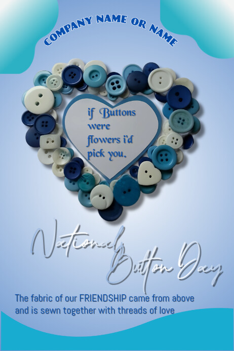Copy of Blue Joyful National Button Day Poster | PosterMyWall
