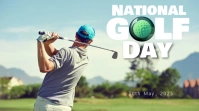 Blue Joyful National Golf Day Youtube Thumbnail template