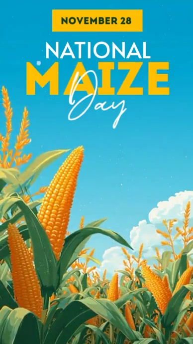Blue Joyful National Maize Day Instagram Story Template | PosterMyWall