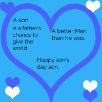 Blue Joyful National  son day Instagram Post template