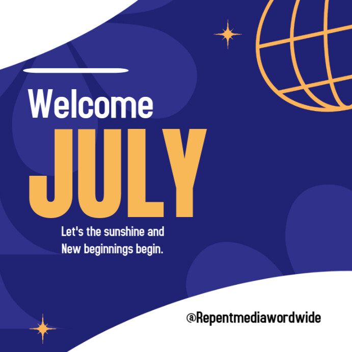 Blue Joyful New Month Instagram Post Template | PosterMyWall