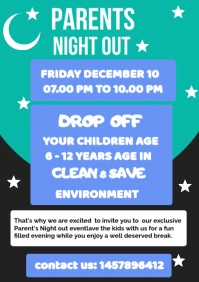 Blue Joyful Parents Day Out  A4 template