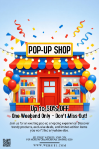 Blauw Pop-Up Shop Event Tumblr Graphic Template