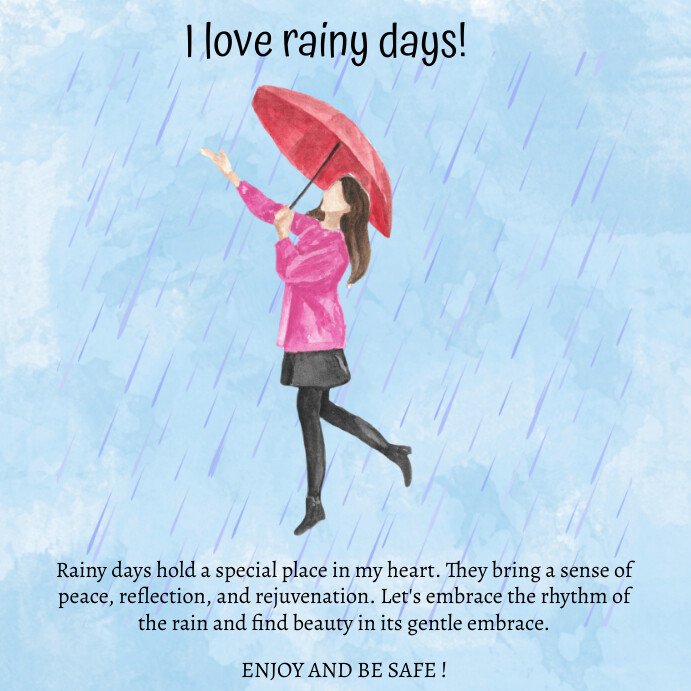 Copy of Blue Joyful Rainy Day Instagram Post | PosterMyWall