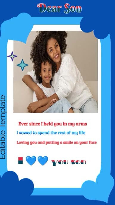 Blue Joyful Son Day Short Video  Instagram St Instagram-verhaal template
