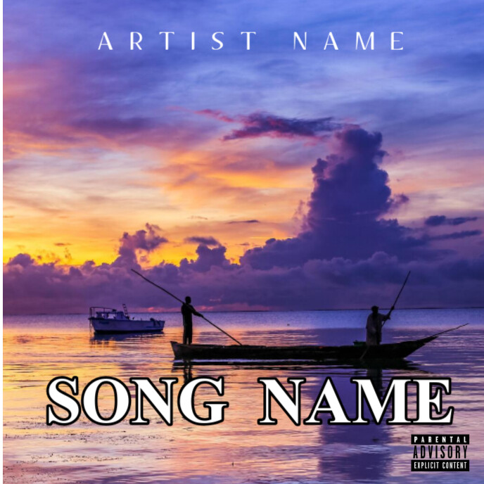 Song/album Example Blue Joyful Song Album Cover Template | PosterMyWall