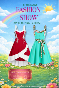 Azul Spring Fashion Show Poster Template