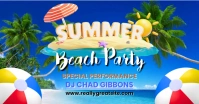 Blue Joyful Summer Beach Party Facebook Shared Image template