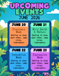 Blue Joyful Summer Camp Events Flyer Folder (US Letter) template
