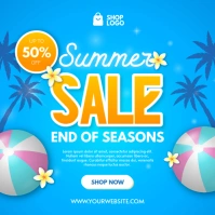 Blue Joyful Summer Sale Instagram Post template