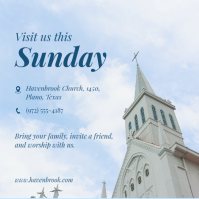 Blauw Sunday Church Service Instagram na Post Template - Page 5