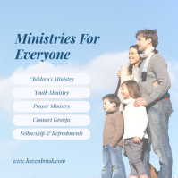 Blauw Sunday Church Service Instagram na Post Template - Page 4